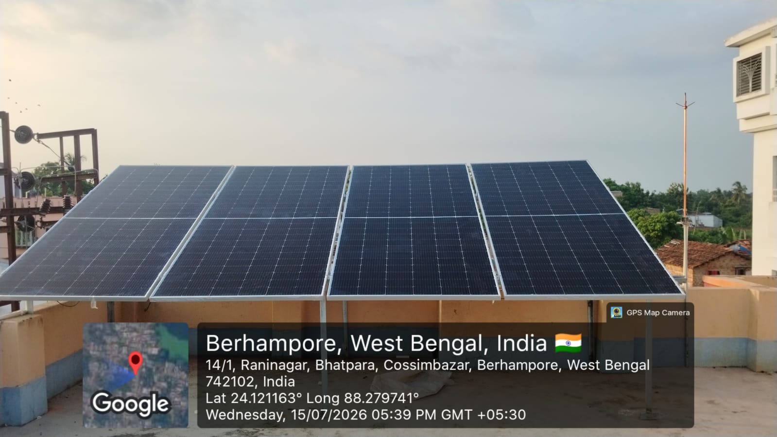 Rooftop Solar Plant - Raninagar Cossimbazar